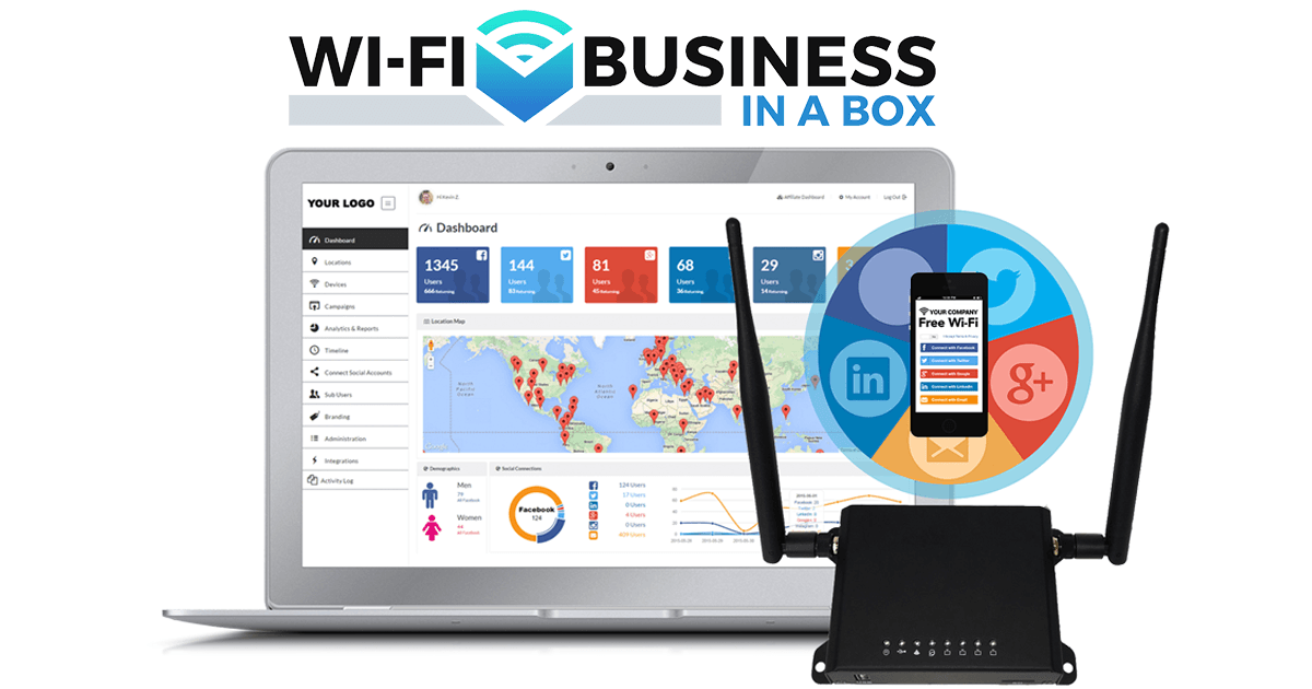Wi-Fi Business in a Box: White Label Social Wi-Fi Platform S